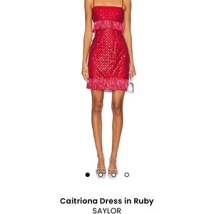 SAYLOR Caitriona Mini Dress in Ruby